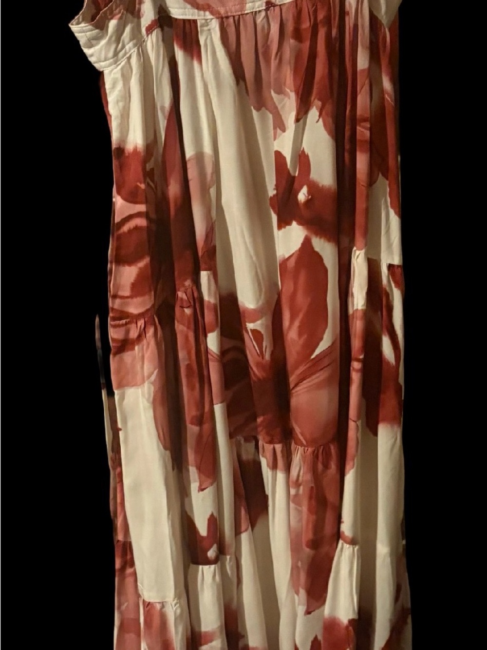 Women’s Maxi Sundress with Rust Floral Print